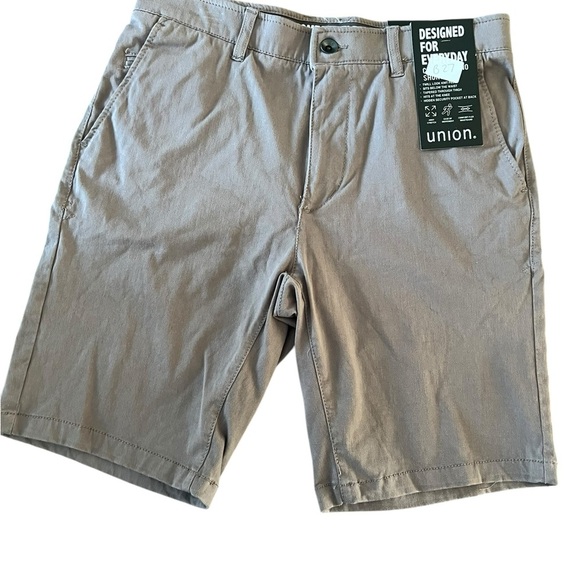 Brown Flat Front Shorts with Classic Design - Picture 1 of 6